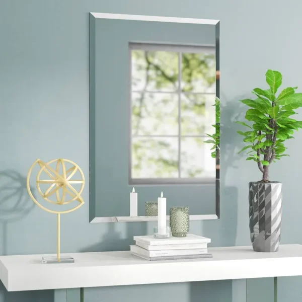 Lithonia Modern and Contemporary Beveled Frameless Vanity Mirror Zipcode Design Size: 30"x 20"