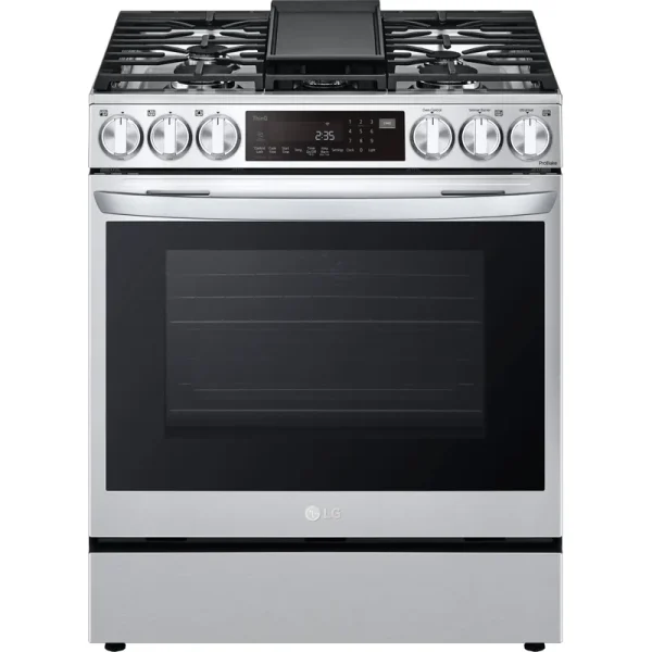 LG 6.3-Cu. ft Smart ProBake Convection InstaView GAS Slide-In Range with Air Fry, Stainless Steel