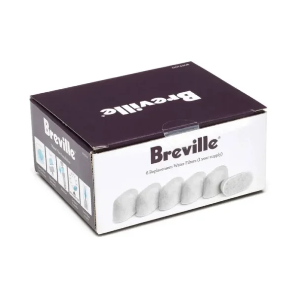 Premium 6-Pack Water Filters for Replacement Breville BWF100 with Ion Exchange Resin
