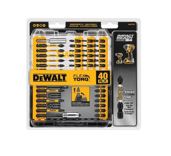 DeWalt DWA2T40IR Impact Ready FlexTorq Screw Driving Set 40-Piece