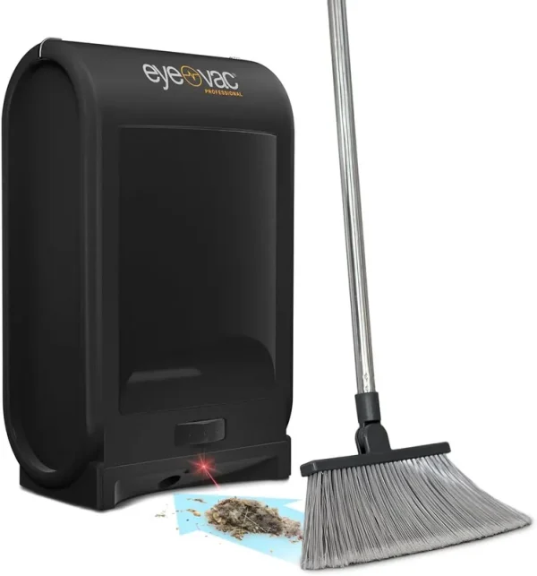 2025 EyeVac Pro Touchless Vacuum Automatic Dustpan – Ultra Fast & Powerful – Great for Sweeping Salon Pet Hair Food Dirt Kitchen  Corded Canister Vacuum  Bagless  Automatic Sensors  1400 Watt (Black)