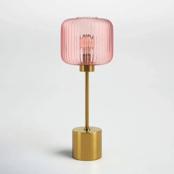 Gracieleigh 21.25" Table Lamp Joss & Main Shade Color: Pink