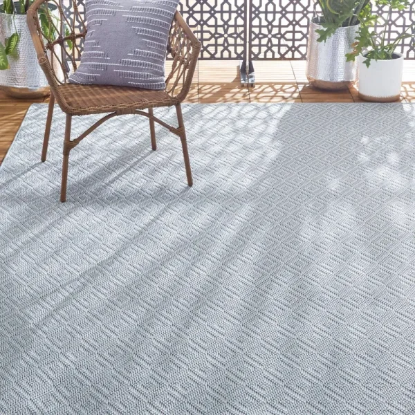 Home Dynamix Tripoli Lydia Indoor / Outdoor Area Rug - 7'10"x10'2" - Blue/Cream