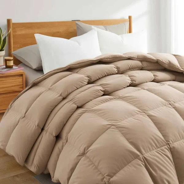600 Fill Power All Season Down Comforter/Duvet Insert Size: Queen Down Comforter Color: Ginger Root