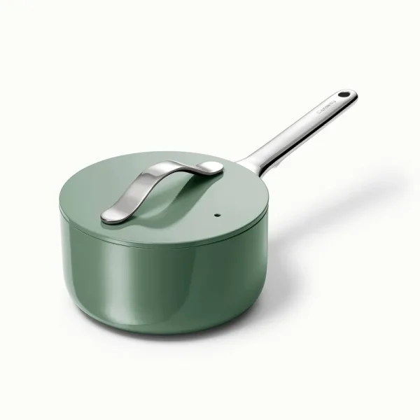 Caraway Non-Stick 1.75qt Ceramic Sauce Pan, Sage
