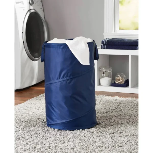 Mainstays Spiral Hamper Polyester Material - Blue