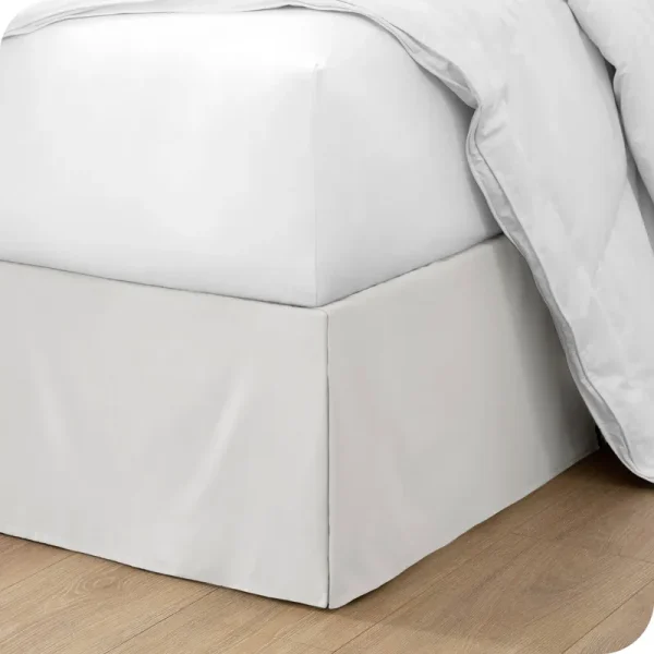 Bare Home Double Brushed Bed Skirt, Queen - Sand