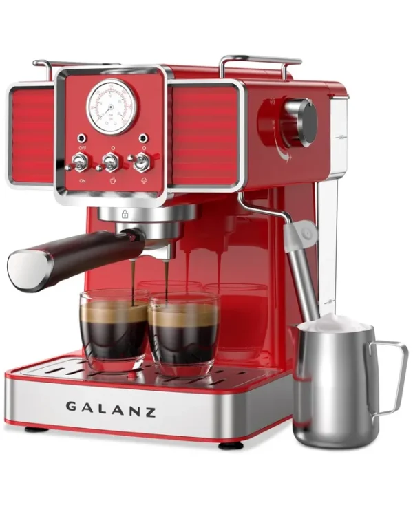 Galanz Retro Pump Espresso Machine ,Red