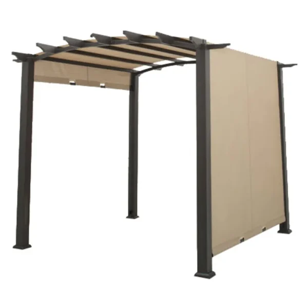 Garden Winds Replacement Canopy Top Cover for Arched Pergola with Sliding Canopy - Riplock 350 Beige