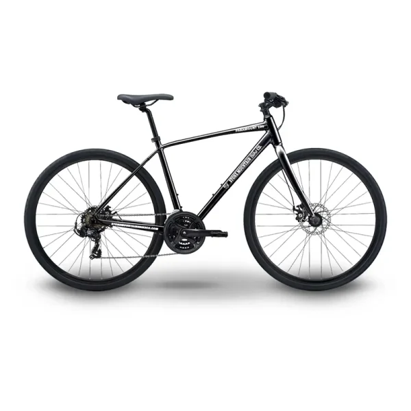 5seconds PARAMOUNT 100 Hybrid Bicycle, Lightweight Aluminum Frame 21 - Speed Bike with Trigger Shifters, and Mechanical Disc Brakes - Black