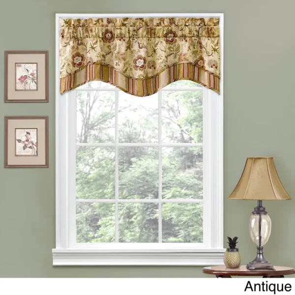 Waverly Traditions Navarra Floral Window Valance, Antique