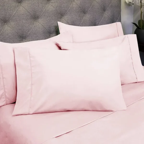 Sweet Home Collection Luxurious Ultra Soft 6-Piece Sheet Set Pale Pink Queen