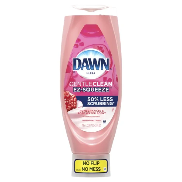 Dawn Pomegranate & Rose Water Gentle Clean EZ-Squeeze Dishwashing Liquid Dish Soap - 24.3 fl oz