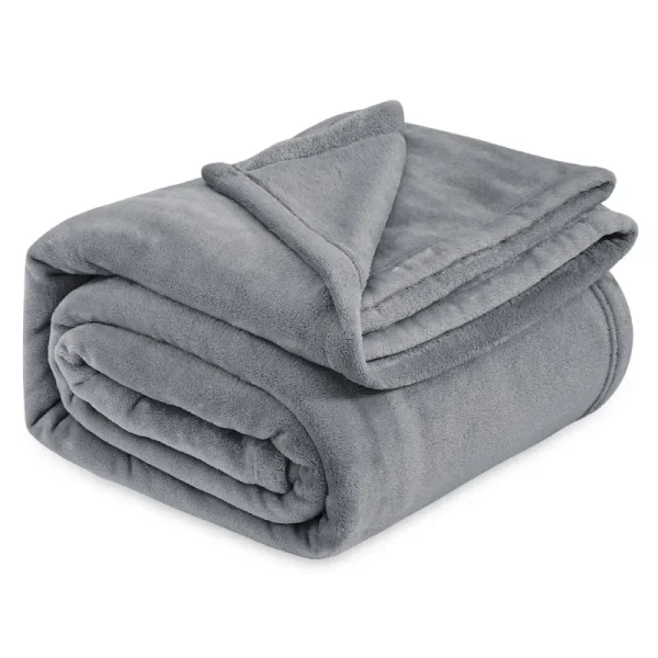 Bedsure Fleece King Size Blankets for Bed Grey - Soft Lightweight Plush Cozy Fuzzy Luxury Microfiber