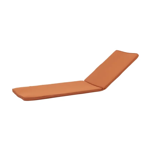 Noble House Nadine Outdoor Fabric Chaise Lounge Cushion in Rust Orange