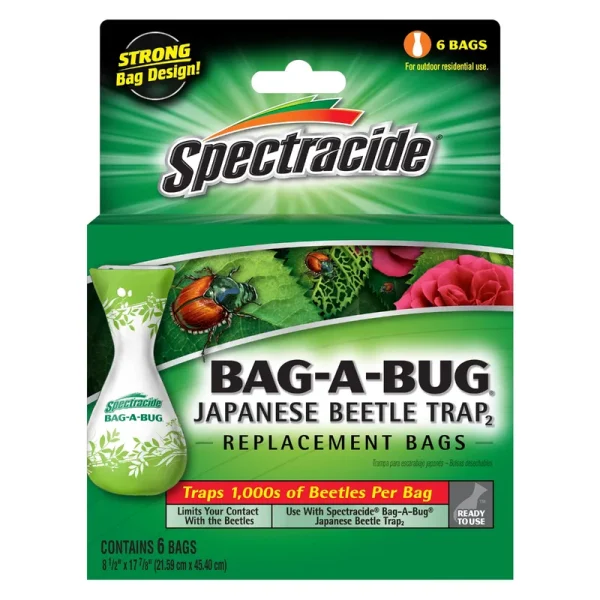 Spectracide Bag-A-Bug Japanese Beetle Trap 2, Replacement Bags - 6 bags