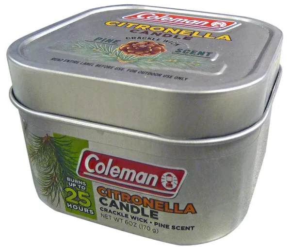 Coleman Candle, Citronella, Pine Scent - 1 candle, 6 oz