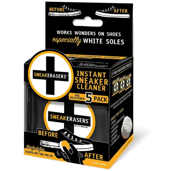 SneakERASERS Instant Sneaker Pre-Moistened Cleaner Sponges - Set of Five One-Size
