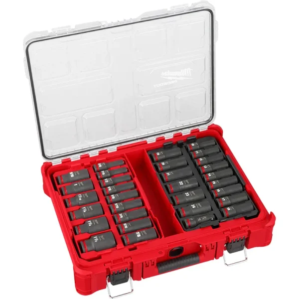 Milwaukee 49-66-6806 Shockwave Impact Duty Socket 1/2" Drive 31-Piece PACKOUT Set