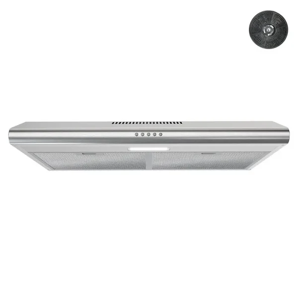 Streamline Moncalieri 30-in 80-cfm Ductless Brushed Stainless Steel Under Cabinet Range Hoods Undercabinet Mount with Charcoal Filter | T-3367-1-DL
