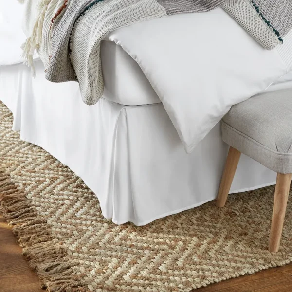 Basics Pleated Bed Skirt - King, Bright White