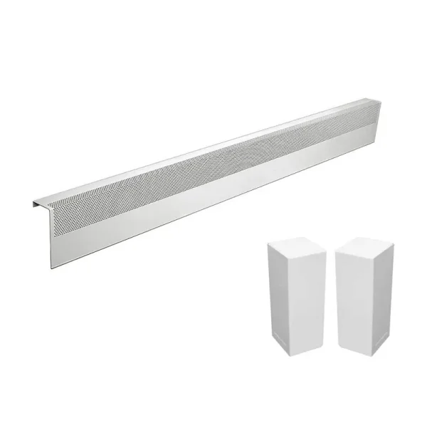 Basic Series 5 ft. Galvanized Steel Easy Slip-On Baseboard Heater Cove