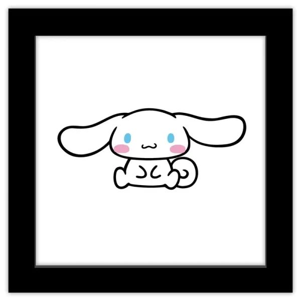 Gallery Pops Sanrio Cinnamoroll - Cinnamoroll Character Portrait Wall Art, Black Framed Version, 12 inch x 12 inch, Size: 12 x 12
