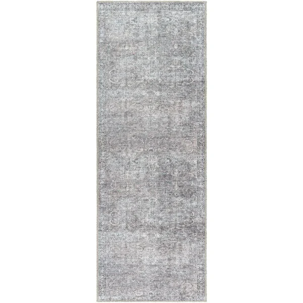 Better Homes & Gardens Persian Blooms Runner Washable Non-Skid Area Rug - Brown - 2.41 x 7 ft