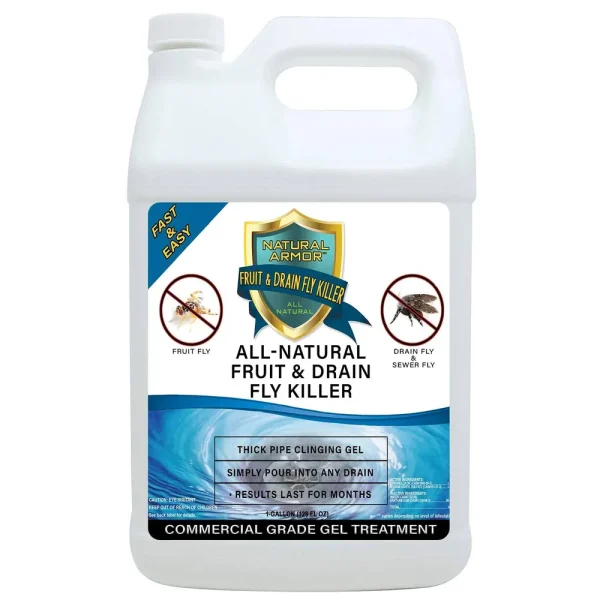 Fruit Fly & Drain Fly Killer - Simple Commercial Drain Gel Treatment ÿ Eliminates Gross Fruit Flies, Drain Flies, Sewer Flies & Gnat