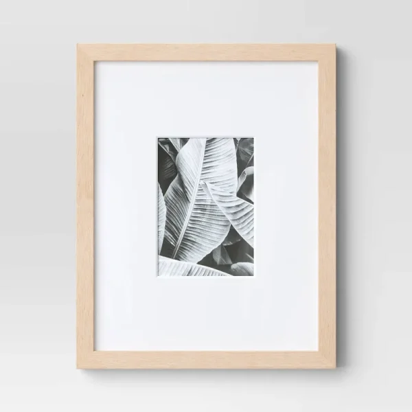11" x 14" Matted to 5" x 7" Poster Frame Light Wood - Threshold