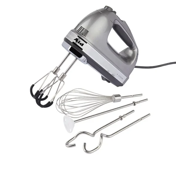 KitchenAid 9-Speed Hand Mixer with Flex Edge Beaters - Contour Silver