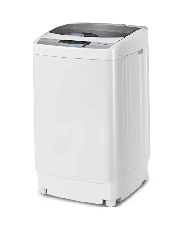 Portable Compact Washing Machine 1.34 CU.FT Spin Washer Drain Pump 8 Water Level Gray