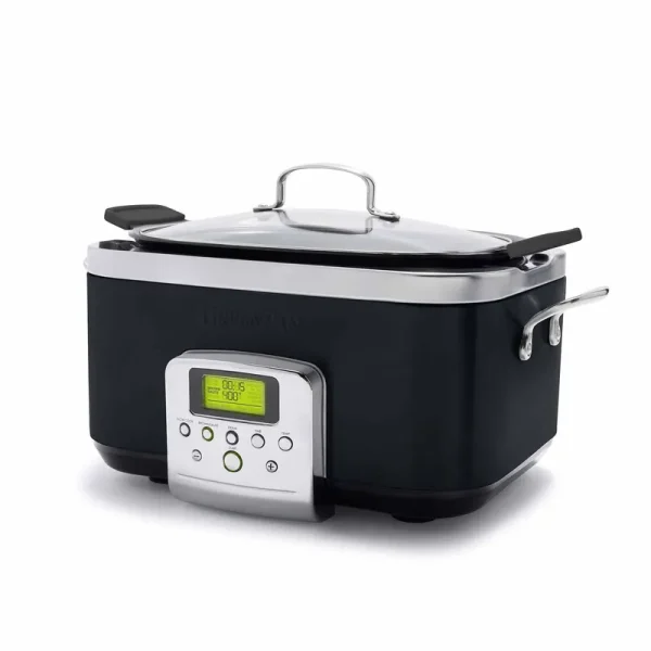 GreenPan 6 Quart Slow Cooker - Ceramic Nonstick - Black