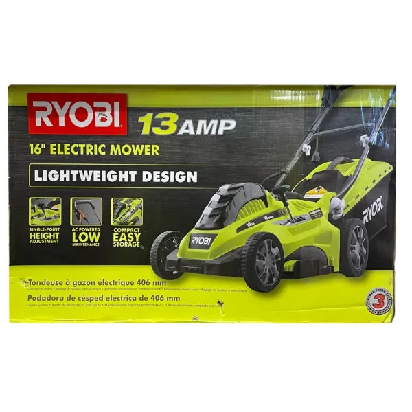 Ryobi 16in 13 Amp Corded Electric Walk Behind Push Mower