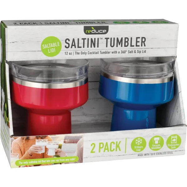 Reduce 12oz Stainless Steel Saltable Lid Vacuum Insulated Saltini Tumbler 2pk