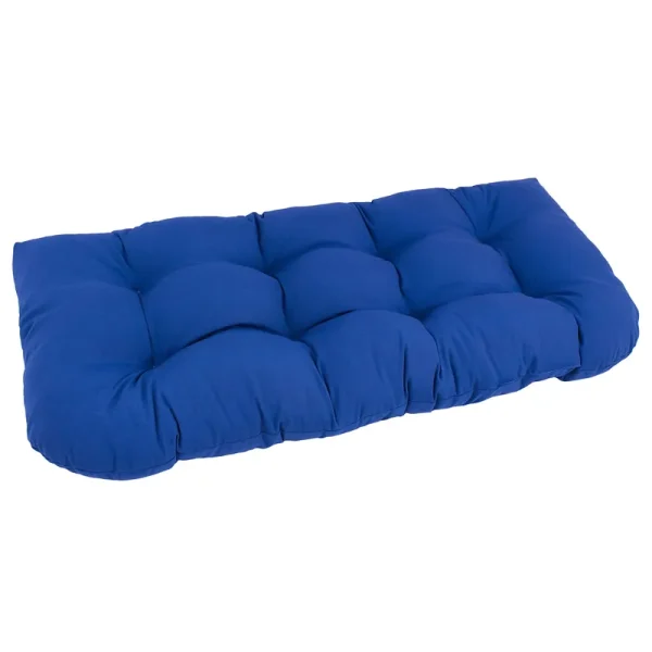 Blazing Needles Twill U-Shaped Indoor Settee Cushion Royal Blue