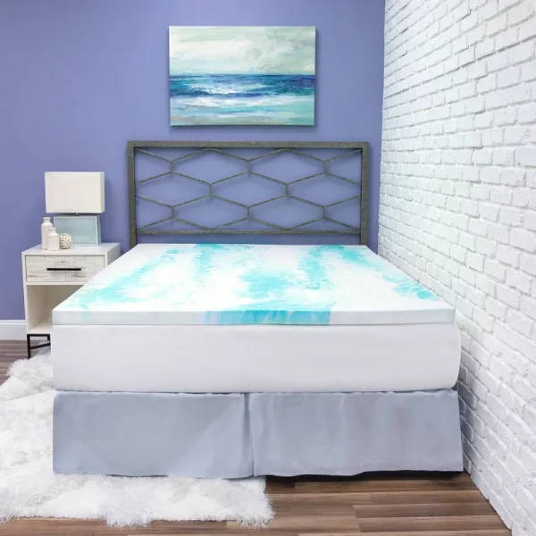 SensorPEDIC 2" Gel Swirl Memory Foam Mattress Topper Queen