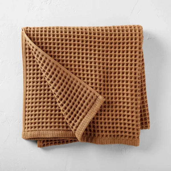 Waffle Bath Towel Warm Brown - Casaluna