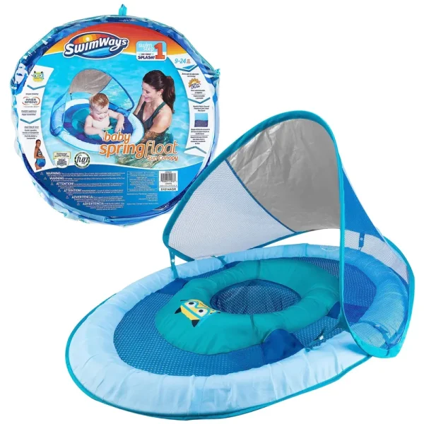 Swimways Baby Spring Float Sun Canopy - Blue