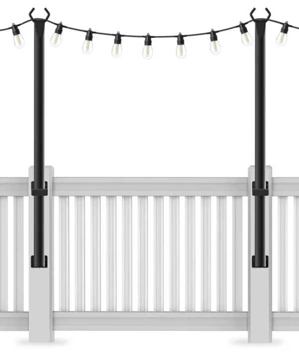 Metal Outdoor String Light Poles - 4ft, 2-Pack