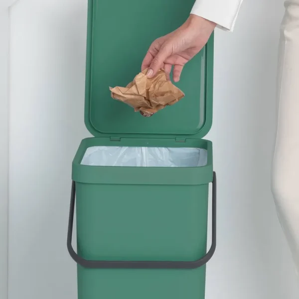 Brabantia Sort & Go Plastic Recycling Bin, 10.6 Gallon Color: Fir Green