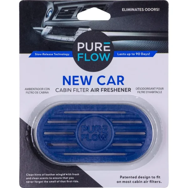 New Car, PureFlow Cabin Filter Air Freshener with Odor Eliminator, 1 Pack