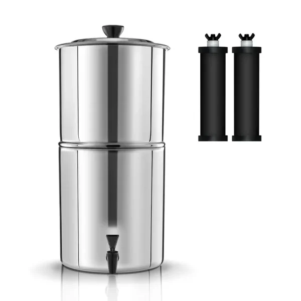 Anself Gravity Water Filter System Water Filtration Bucket for Home Outdoor Camping Hiking Emergency Preparedness