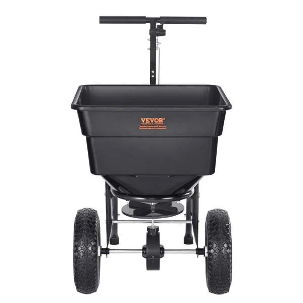 VEVOR 100 lbs Walk-Behind Turf Broadcast Spreader Black