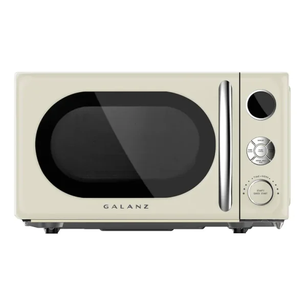 Galanz 0.7 Cu. ft. Retro Countertop Microwave Oven, 700 Watts, Cream