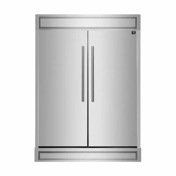 Forno Maderno 60 in. 2-Piece Convertible Refrigerator/Freezer Built-In with Decorative Grill Trim, 27.2 Cu.Ft. FFFFD1722-60S