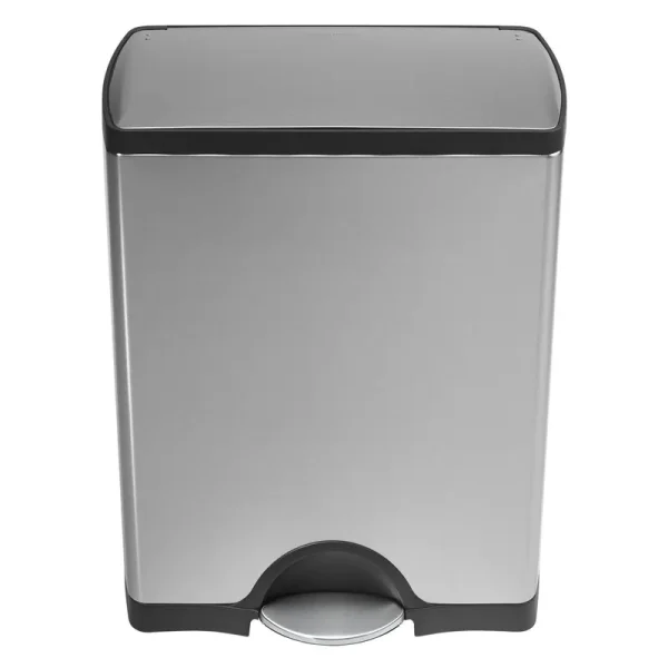simplehuman 50 Litre Rectangular Step Can, Fingerprint-Proof Stainless Steel