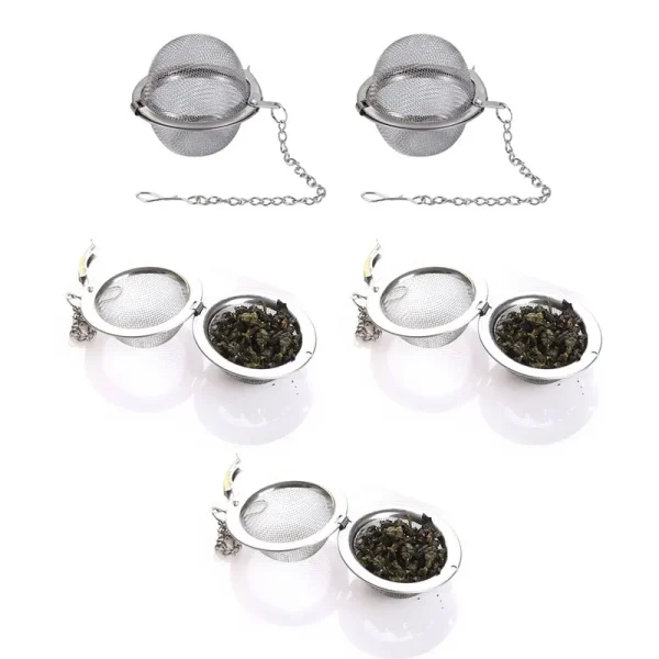 Oxt 5pcs Tea Infuser, Upgraded Tea Strainer, Premium Tea Infusers for Loose Tea, Tea Steeper, Tea Ball for Tea Flavoring Herbal Spices Seasonings