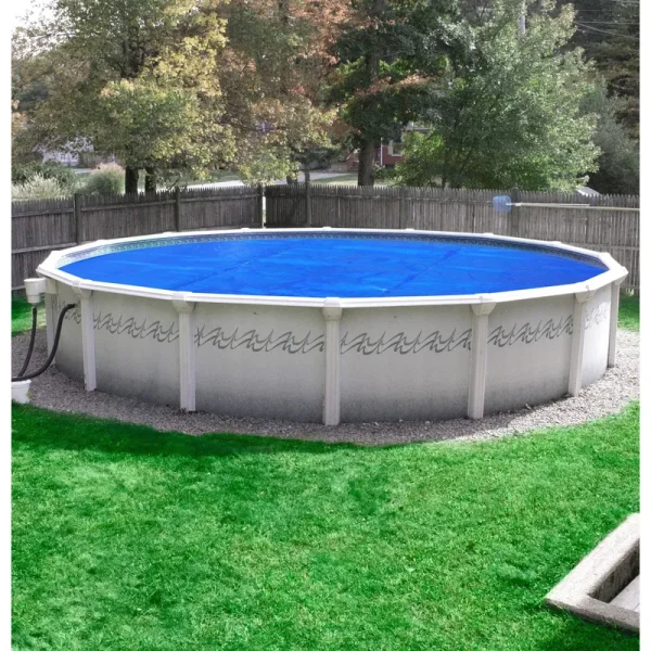 Pool Mate Deluxe Oval Above Ground Pool Solar Blanket - Silver/Blue, Size: 18 x 33 ft