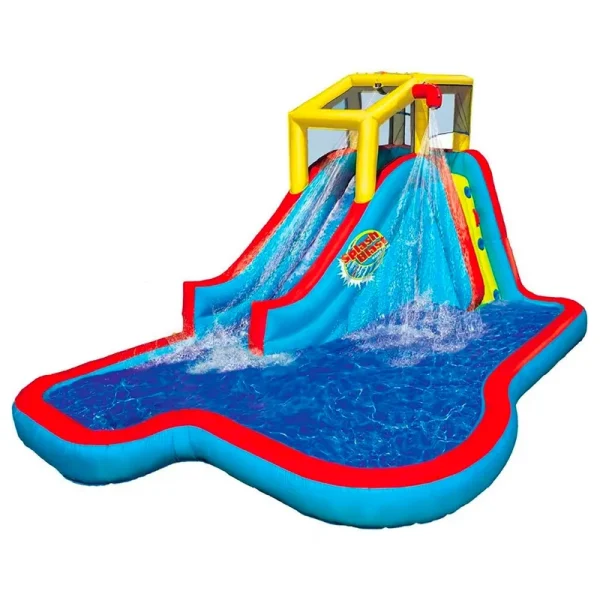 Open Box Banzai Slide N Soak Splash Park Inflatable Outdoor Kids Water Park